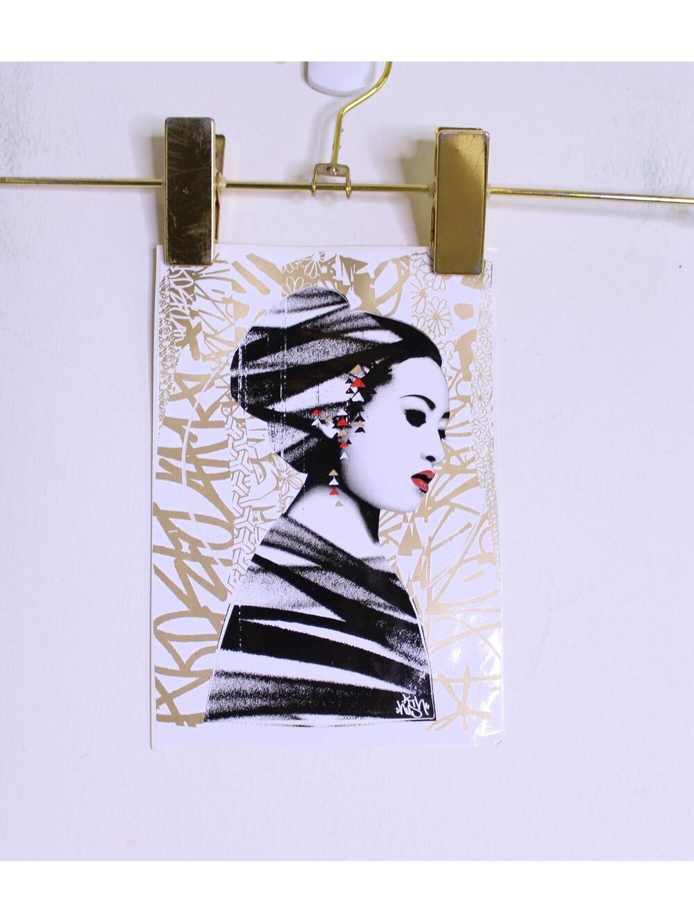 HUSH artist Asiatic Closeup Large Art Print Sticker